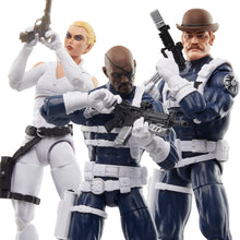 Load image into Gallery viewer, Captain America Marvel Legends Series Dum Dum Dugan, Sharon Carter, and Nick Fury Jr. 6-Inch Action Figure 3-Pack